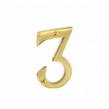 NUMBER BRASS NO. 3