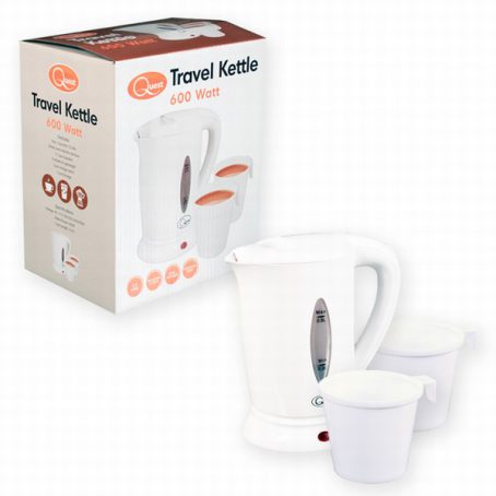Quest - Travel Kettle - 0.5L - Includes 2 Cups