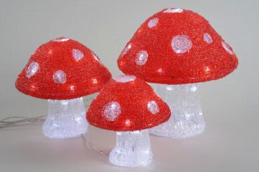 Kaemingk – LED Acrylic Mushroom Set of 3