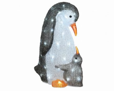 Kaemingk – LED Acrylic Penguin with Baby