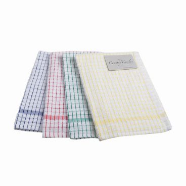 TERRY CHECK KITCHEN TOWEL 4 ASSORTED COLOURS