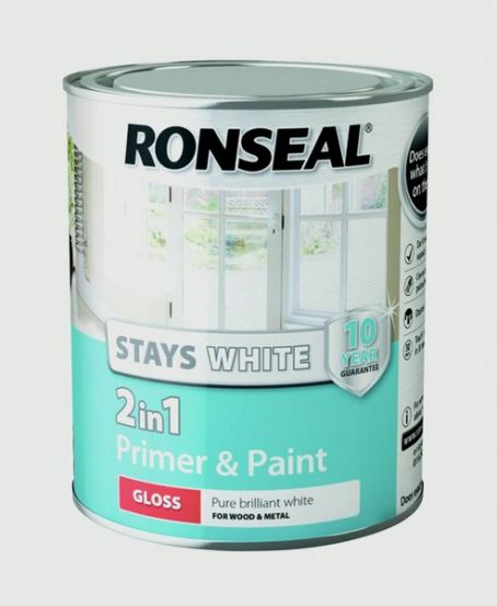 Ronseal - Primer & Paint Gloss - Brilliant White - 750ml