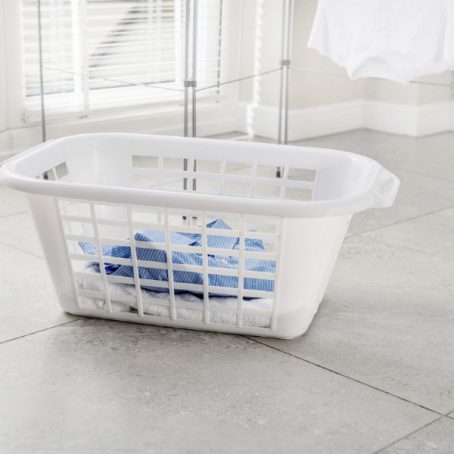 Addis - Rectangular Laundry Basket - White - Image 2
