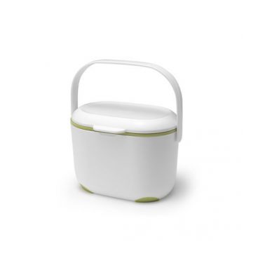 Addis – Kitchen Compost Caddy 2.5L – White/Green