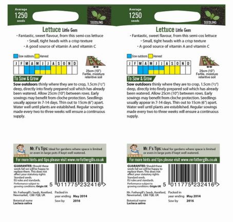 SEEDS - LETTUCE - LITTLE GEM VALUE PACK - Image 2