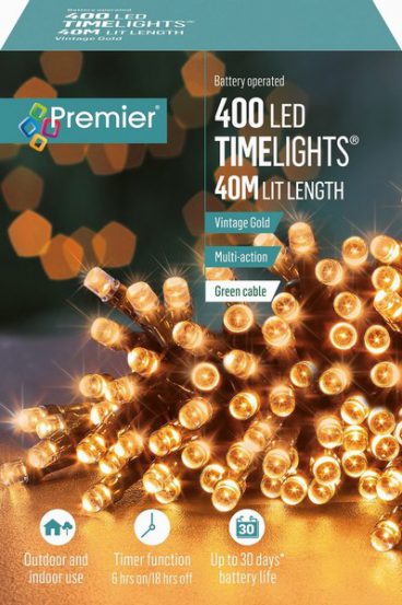 Premier – 400 LED Battery TimeLights Blue 40M