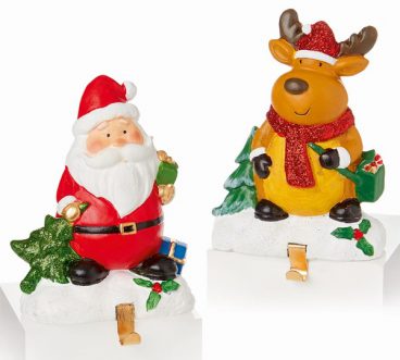 Premier – Stocking Resin Hanger Christmas Character 10cm