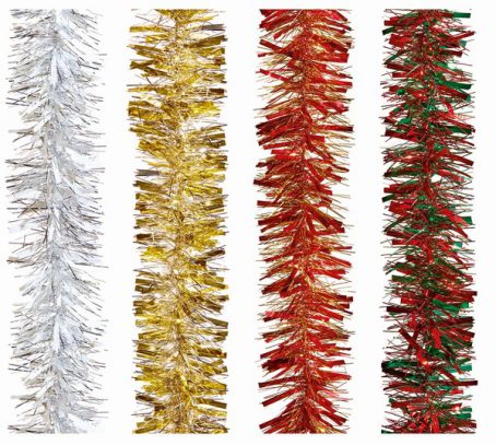 Premier - Tinsel Silver/Gold/Red/Green Assorted 2M