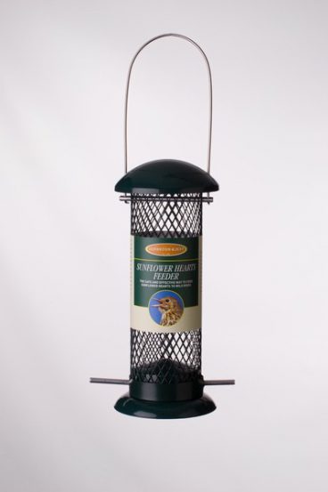 Johnston & Jeff – Green Cast Metal Feeder Sunflower Hearts