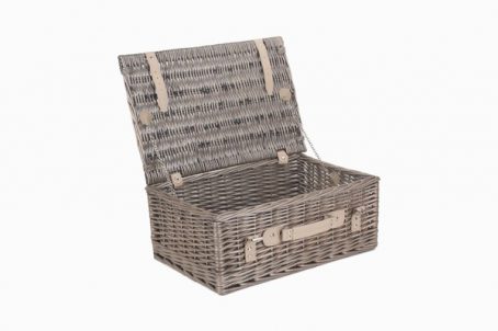 ANTIQUE WILLOW HAMPER (EMPTY) 18IN - Image 3