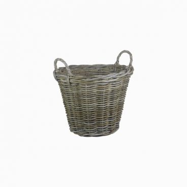 Willow Direct – Log Basket Round Grey Small