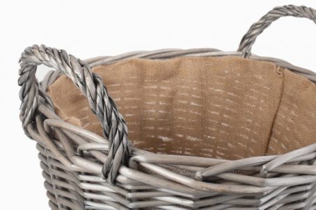 Log Basket - Lined Wicker Large - Image 2
