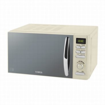 Tower – Cream Digital Microwave – 800W 20L