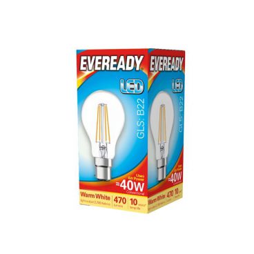 Eveready – GLS Clear Bulb Warm White – 40W BC/B22