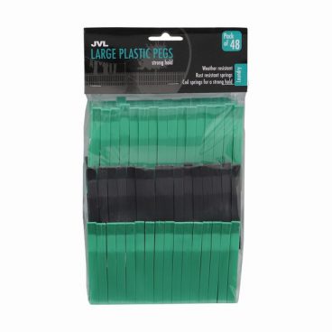 JVL – Large Plastic Pegs Strong Hold 48Pack