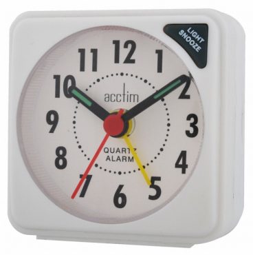 CLOCK ALARM ACCTIM INGOT WHITE