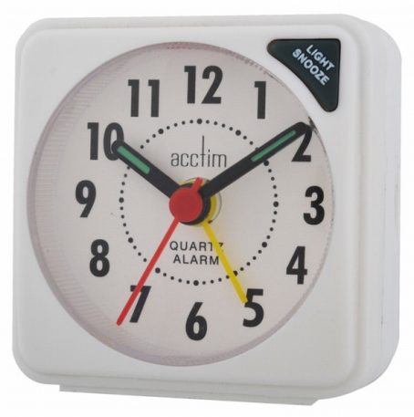 CLOCK ALARM ACCTIM INGOT WHITE