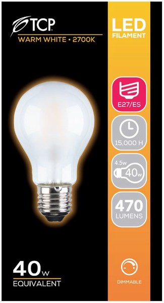 TCP – GLS Opal Bulb Warm White Dimmable – 40W ES/E27