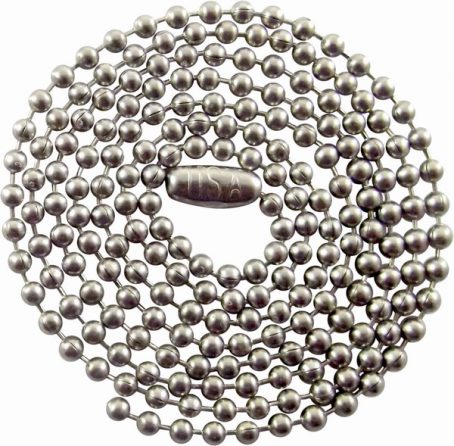 CHAIN BALL 3.2MM (NO.6) BRASS CHROME (PER METER)