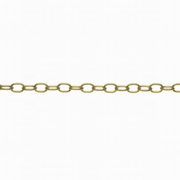 CHAIN OVAL BRASS 1/2IN (PER METER)