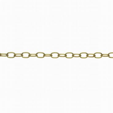 CHAIN OVAL BRASS 5/8IN (PER METER)