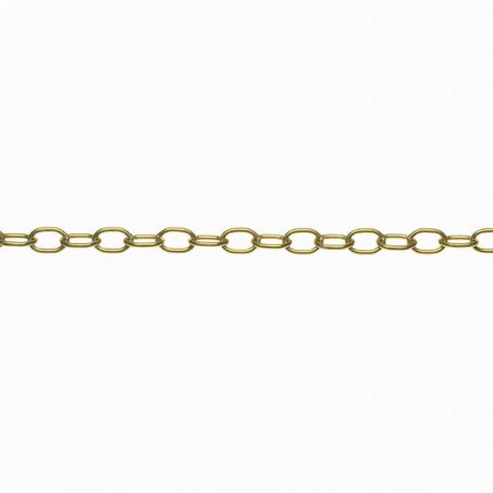 CHAIN OVAL BRASS 1/2IN (PER METER)