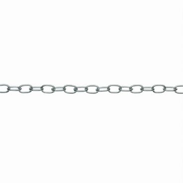 CHAIN OVAL CHROME 1/2IN (PER METER)