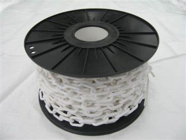 CHAIN PLASTIC LINK WHITE 6X50MM (PER METER)