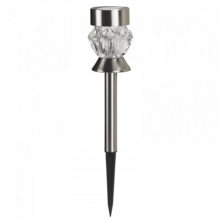 SOLAR LED STAKE LIGHT CRYSTAL S/S - Image 2
