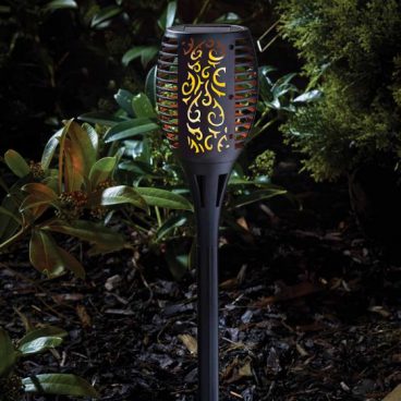 SOLAR LIGHT FLAME TORCH BLACK