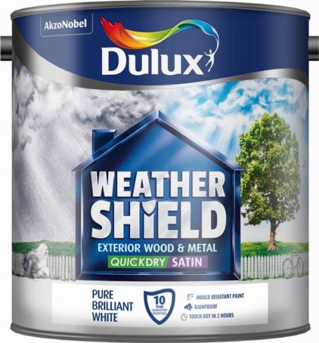 Dulux - Weathershield - Quick Dry Satin - White - 2.5L