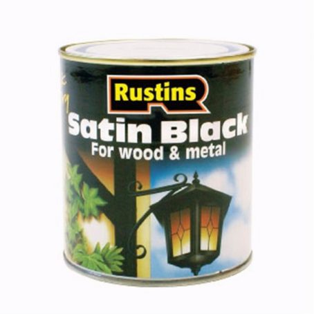 RUSTINS SATIN BLACK 500ML