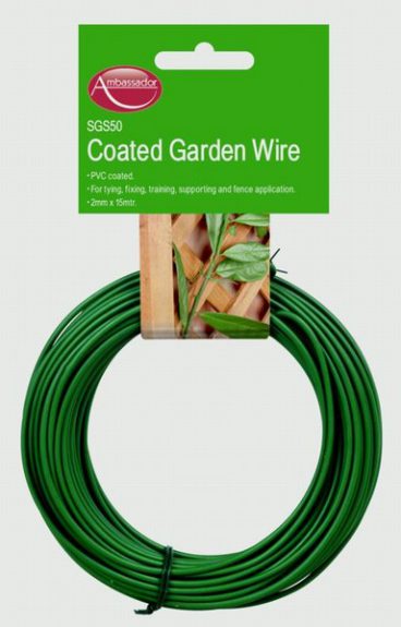 GARDEN WIRE GREEN PVC COATED 2MM X 30M