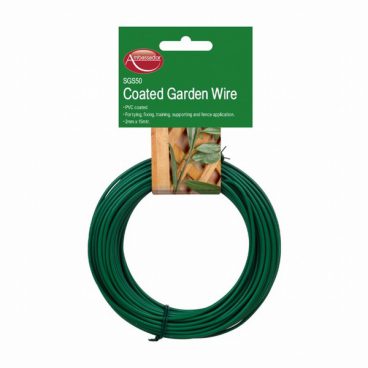 GARDEN WIRE GREEN PVC COATED 2MM X 15M