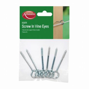 VINE EYES (SCREWIN) PK6 SUPA*
