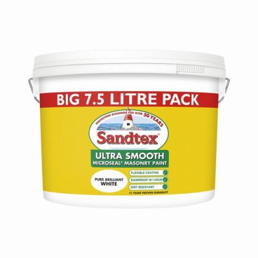 Sandtex Smooth Masonry Paint – Brilliant White 7.5L