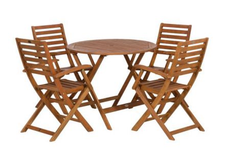 Manhattan Dining Set 4 Armchairs 1 Table