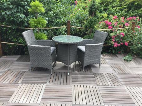 A.Mir - Paris Bistro Set 2 Chairs 1 Table - Image 2