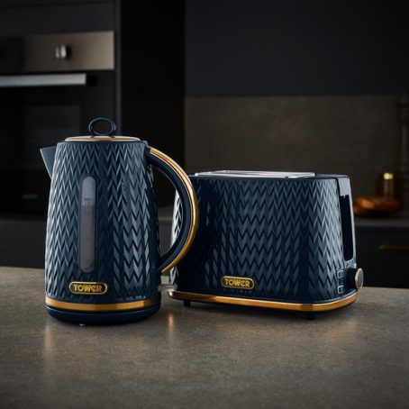 Tower - Empire 4 Slice Toaster - Blue - Image 2