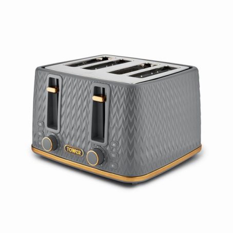 Tower - Empire 4 Slice Toaster - Grey - Image 2