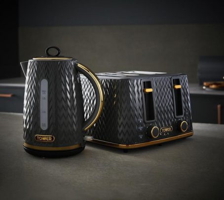 Tower - Empire 4 Slice Toaster - Black