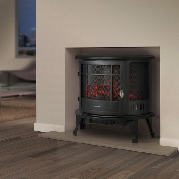 Warmlite - Bath Log Effect Curved Stove Fire 1.8kW - Image 2