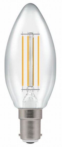 Crompton – Candle Clear Bulb Warm White Dimmable – 5W SBC/B15