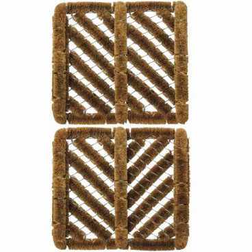 Coir Boot Scraper Brown 30x35cm