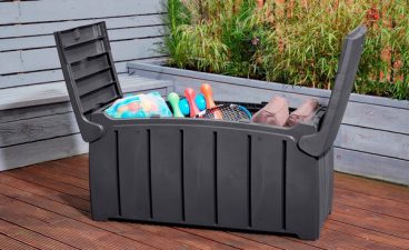 Strata Outdoor Garden Storage Box 322L Black