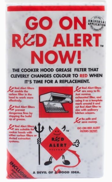 COOKER HOOD FILTER RED ALERT