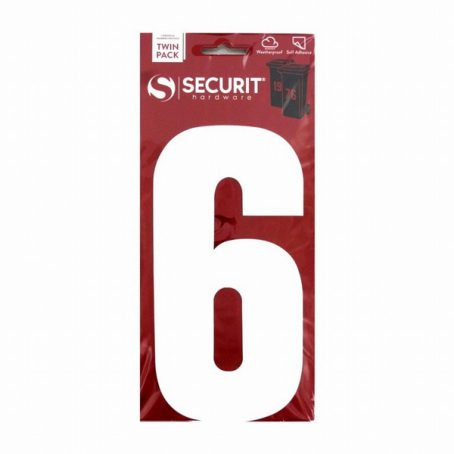 STICKY NUMBER WHITE - 6 LARGE