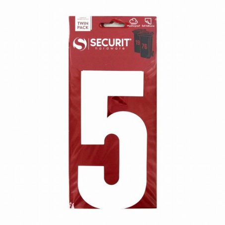 STICKY NUMBER WHITE - 5 LARGE