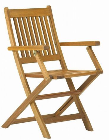 A.MIR MANHATTAN ACACIA FOLDING ARMCHAIR (EACH)