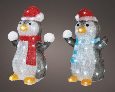 Kaemingk - LED Acrylic Snowball Penguin 35cm